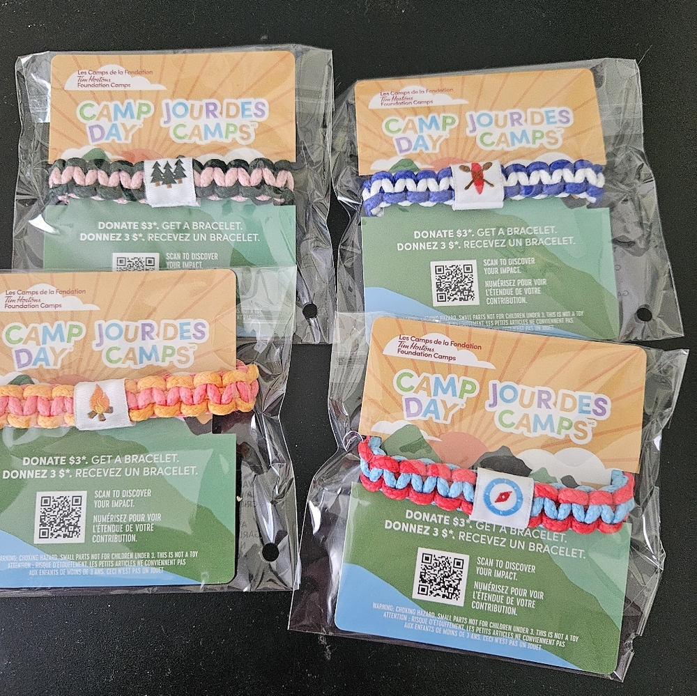 NIP 2025 Tim Hortons Colorful Camp Day Bracelets Set